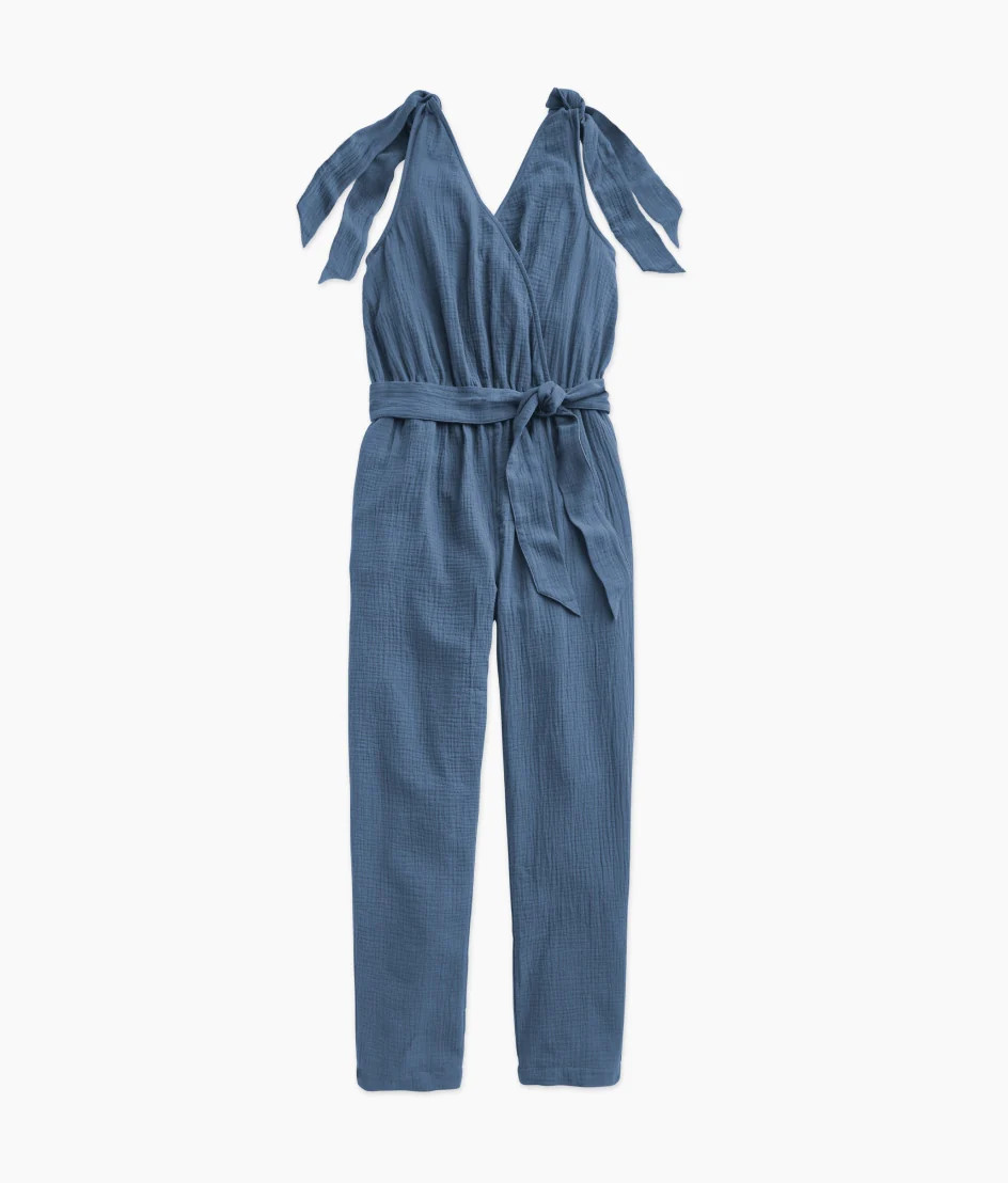 The Going Places Gauze Tie-Shoulder Jumpsuit | Summersalt | SummerSalt