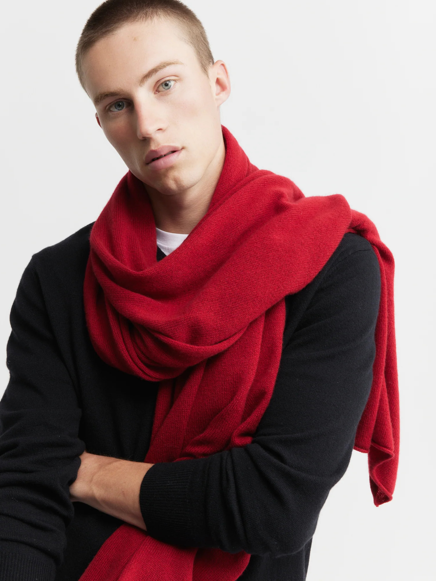 Cashmere Travel Wrap - Red | Elle & Riley