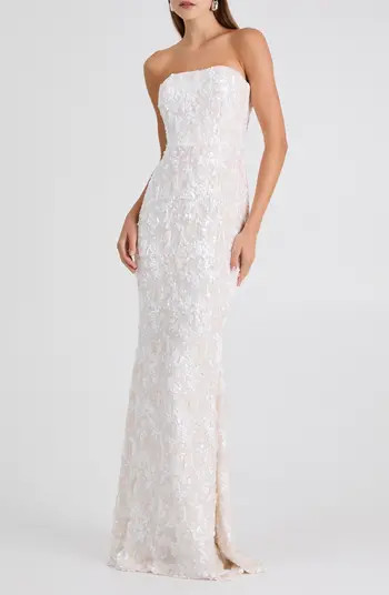 HELSI Helen Sequin Strapless Mermaid Gown | Nordstrom | Nordstrom