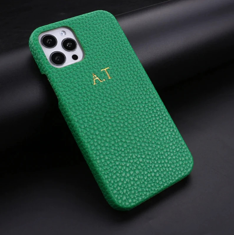 Leather Phone Case | Monogram Custom Embossed Personalized Phone Case | Phone Cover | Custom Gift... | Etsy (US)