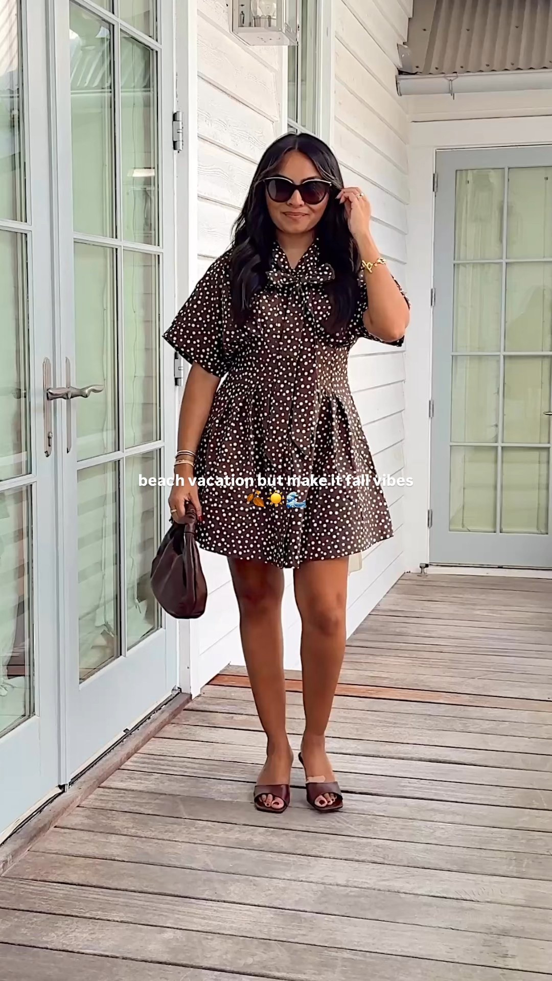 Beach vacation but make it fall vibes! Outfits I packed for 30a!
For reference: I’m 5’0, 32b bra size, and 2/26 in bottoms, pear shaped. 
*Everything I share is unaltered! TTS means true to size.

Brown polka dot min dress size xxs petite TTS
Brown heels size 5 TTS

Black floral dress size xxs regular TTS - i wanted this dress to fit like a maxi dress so I went with the regular sizing
Clear heels size 5 TTS

Brown polka dot top size xxs regular TTS
Brown polka dot pants size xs regular - I rolled the waistband in one and it was the perfect length with a low heel!
Brown heels size 5 TTS

Brown Paisley belted mini dress size xxs TTS
Brown heels size 5 TTS

Orange maxi dress size xs TTS
Cardigan size xs petite TTS
Clear heels size 5 TTS


30A Beach Vacation Outfits
Florida Fall Vacation Outfits
Warm Weather Fall Outfits
Beach Trip Packing List
Vacation capsule Wardrobe
Fall Vacation Outfit Ideas
Petite Friendly Travel Outfits
Fall Outfits for Warm Weather
Resort Wear with Fall Vibes
What to Pack for 30A
Petite Fall Outfit Ideas
Petite 5’0 Fashion
Rachel Miranda Blog
Honeysweetpetite
Honey Sweet Petite


#LTKPetite #LTKSaleAlert #LTKStyleTip