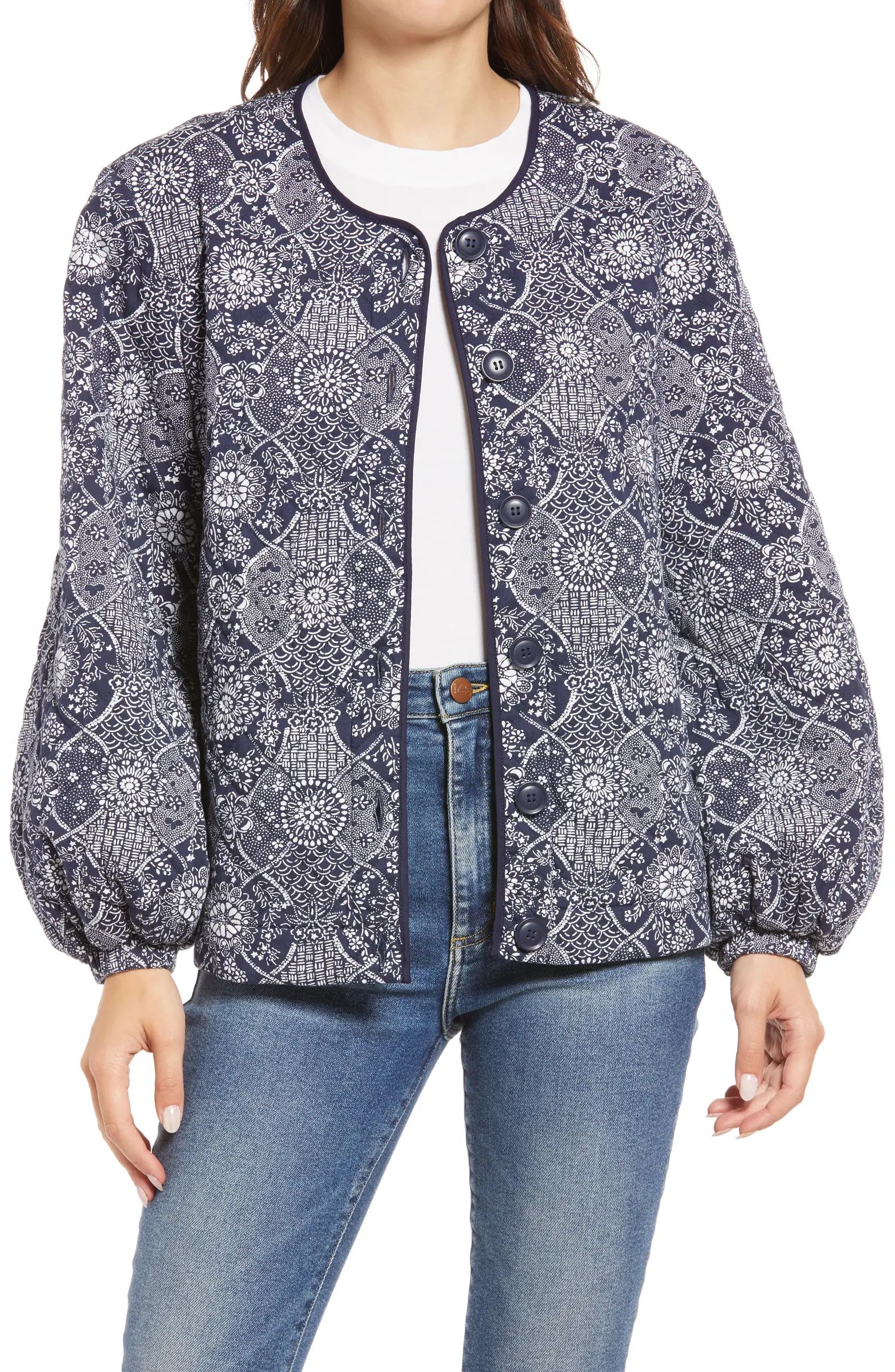 Quilted Puff Sleeve Jacket | Nordstrom