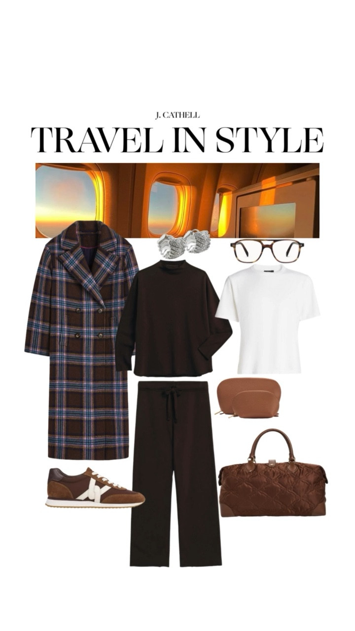 Travel days, but make them intentional. ✈️
These are my go-to chic travel outfits for long flights—polished enough to arrive feeling pulled together, comfortable enough to actually relax en route.

Think:
• Soft, elevated lounge sets that don’t wrinkle
• Layered outerwear for cold cabins + warm arrivals
• Hands-free totes, cozy slides, and sneakers you can walk miles in
• Neutral palettes that mix, match, and always feel timeless

Whether you’re flying for the holidays, heading into a busy season of travel, or just want to upgrade your airport style, these looks prove that comfortable travel outfits can still feel refined.

Save this for your next trip ✨
Shop everything linked on my LTK

#TravelOutfits #AirportStyle #ChicTravel #TravelCapsuleWardrobe #ElevatedBasics #ComfortableAndChic #WhatToWearFlying #LoungewearStyled

#LTKHoliday #LTKSeasonal #LTKOver40