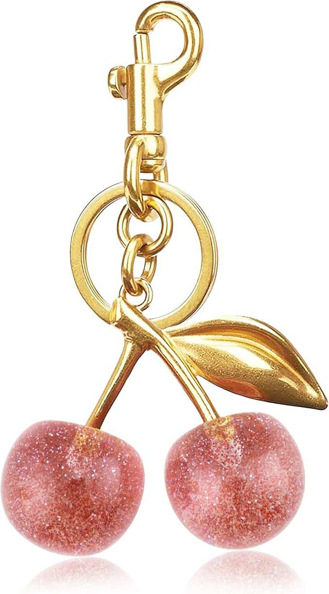 Cherry Keychain Bag Purse Charms For Handbags Cherry Accessories Mothers Day Birthday Ideas | Amazon (US)