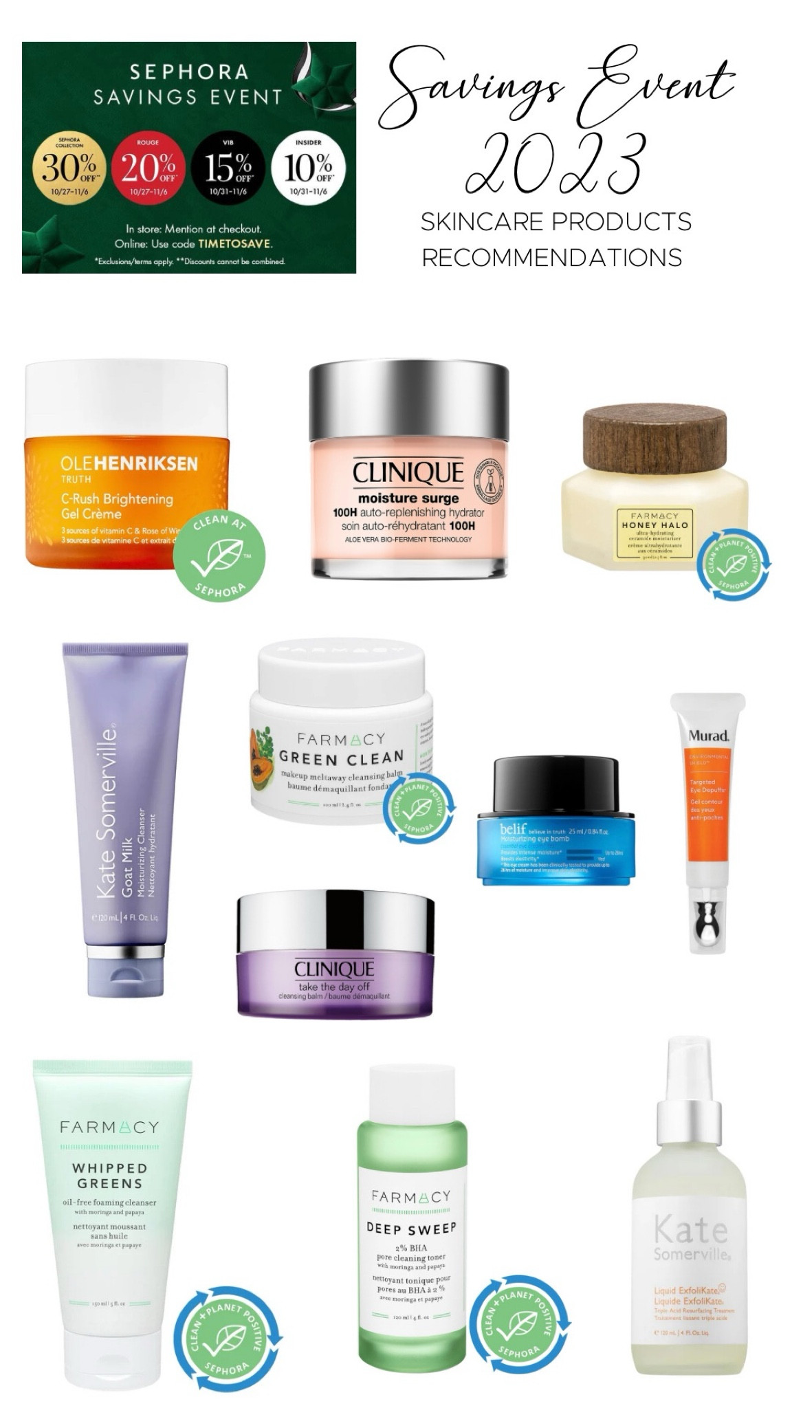 Skincare recs for the #SephoraSavingsEvent (ends 11/6)!

#LTKsalealert #LTKfindsunder100 #LTKbeauty