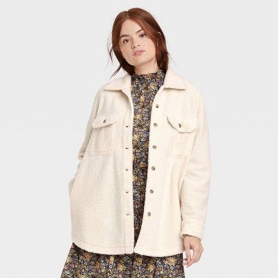 Women&#39;s Long Sleeve Jacket - Universal Thread&#8482; Cream XS | Target