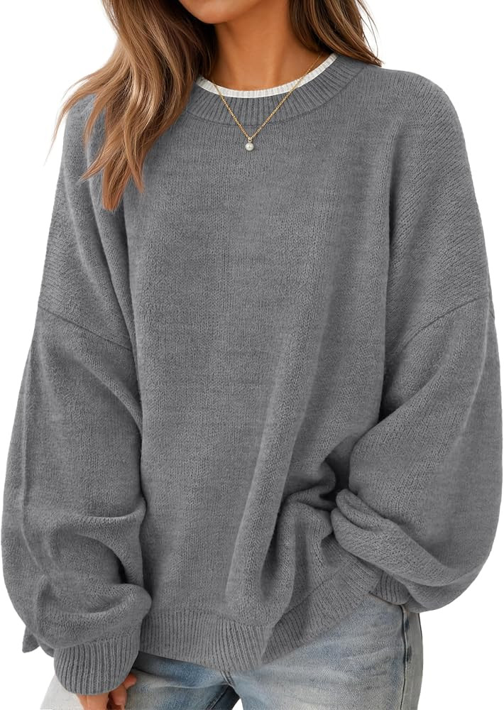 ZESICA Oversized Sweaters for Women 2026 Fall Trendy Pullover Tops | Amazon (US)
