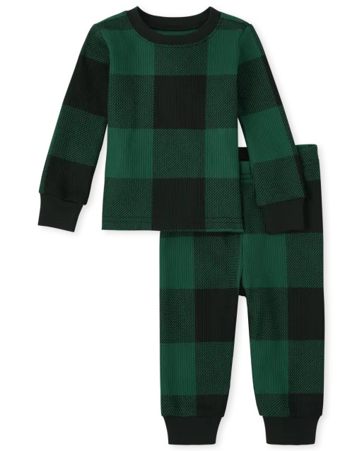 Unisex Baby And Toddler Matching Family Christmas Long Sleeve Thermal Buffalo Plaid Snug Fit Cott... | The Children's Place