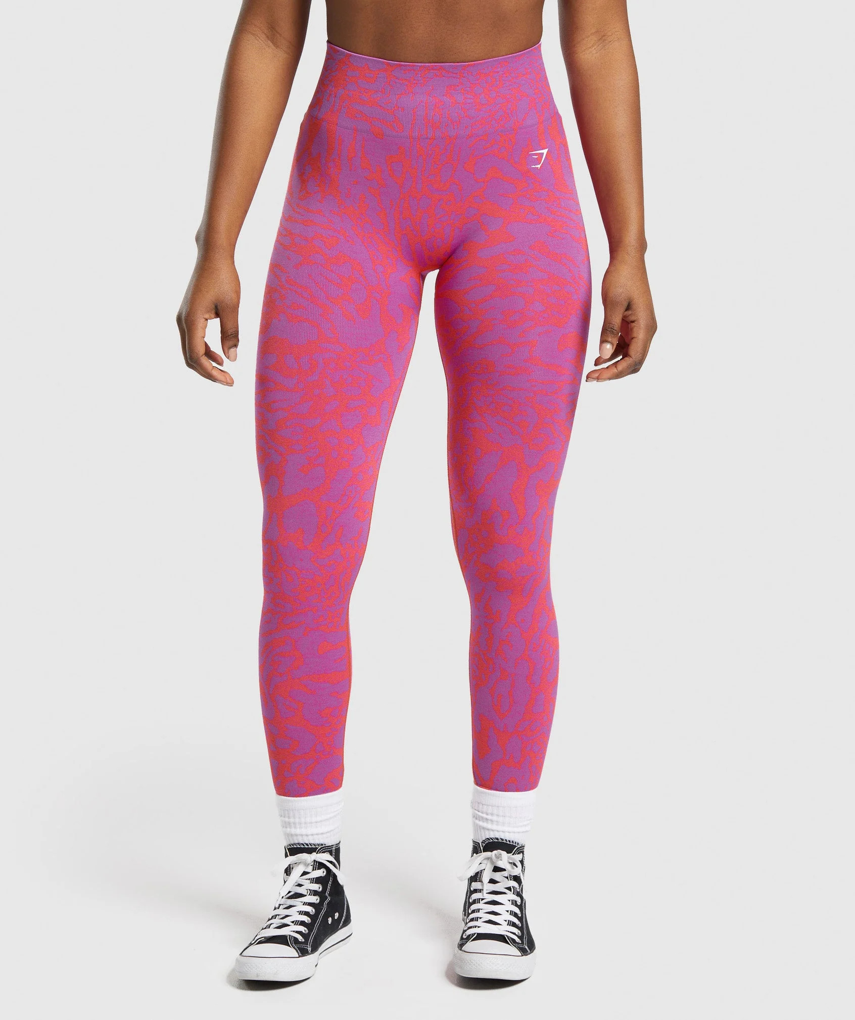 Gymshark Adapt Safari Seamless Leggings - Shelly Pink/Fly Coral | Gymshark US