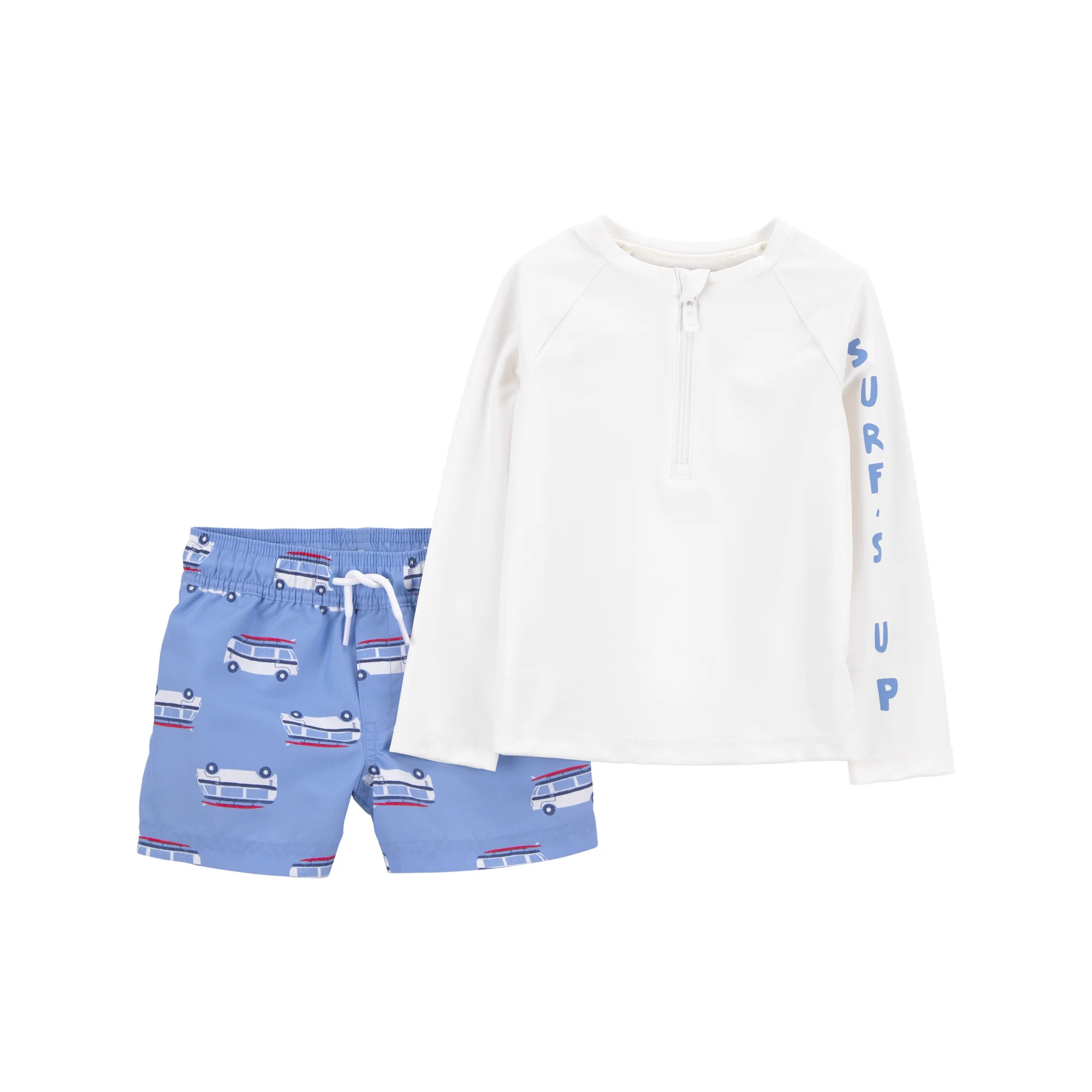 Carter's Child of Mine Toddler Boy Rash Guard Swimsuit Set, 2-Piece, Sizes 12M-5T | Walmart (US)