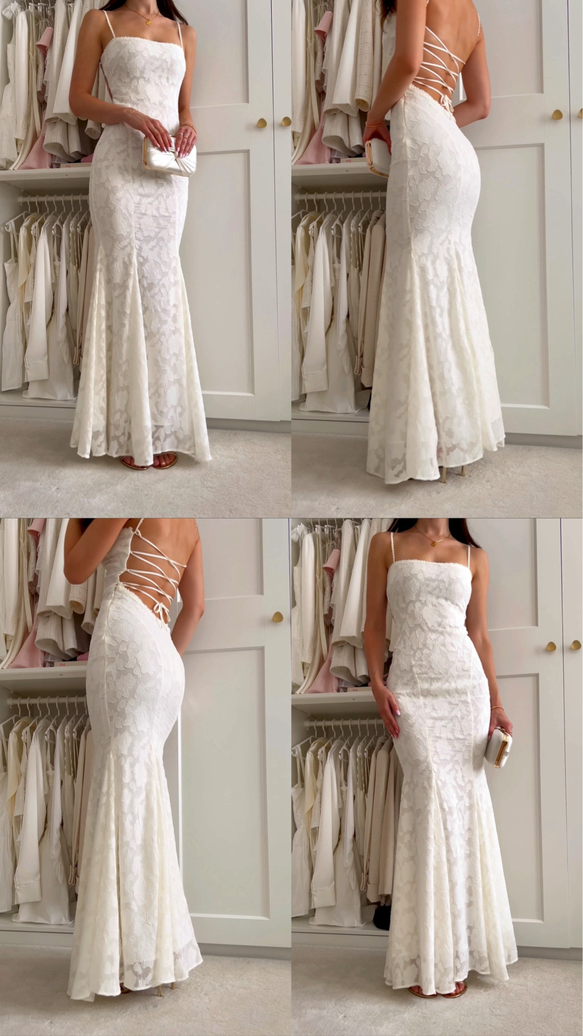 the perfect lace up maxi dress 🥹🤍 

white dress, lace dress, romantic dress, spring fashion, summer fashion, bridal wear, graduation dress, prom dress, occasion wear, elegant style, holiday outfit, vacation style, feminine style, date outfit, house of cb, outfit inspiration, viral fashion, gold heels

#LTKWedding #LTKStyleTip #LTKParties