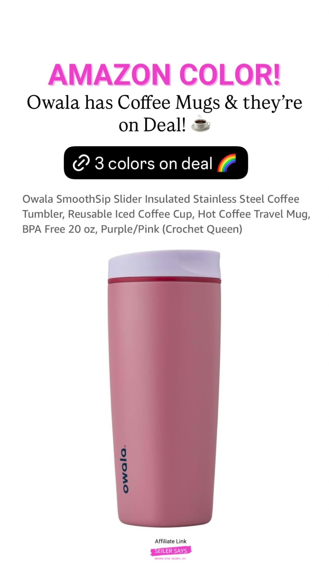 Owala has Coffee Mugs & they’re on Deal! ☕️ Amazon

#LTKTravel #LTKOver40 #LTKFindsUnder50