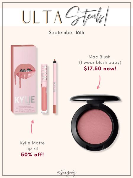 Ulta deals 
Mac blush 
Kylie lip kit 


#LTKsalealert #LTKstyletip #LTKbeauty