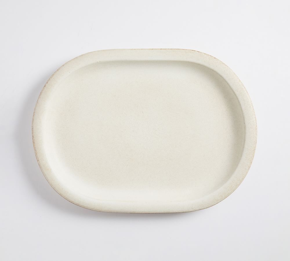 Mendocino Stoneware Serving Platter, XL - Ivory | Pottery Barn (US)