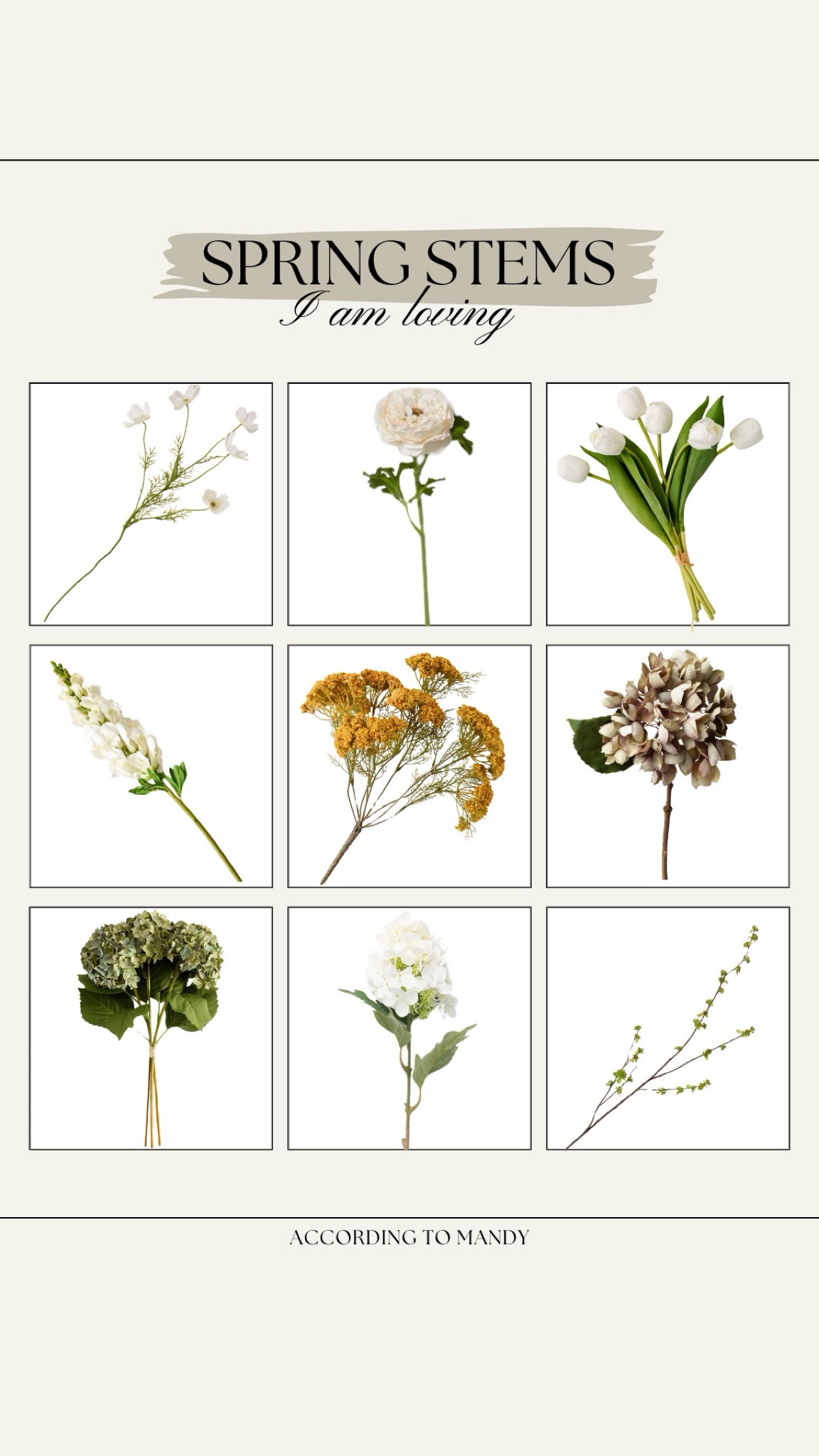 Spring Stems I am loving!

florals, spring florals, magnolia home, magnolia stems, dried hydrangeas, faux florals, faux stems, faux tulips, walmart stems 

#LTKHome #LTKSeasonal #LTKStyleTip