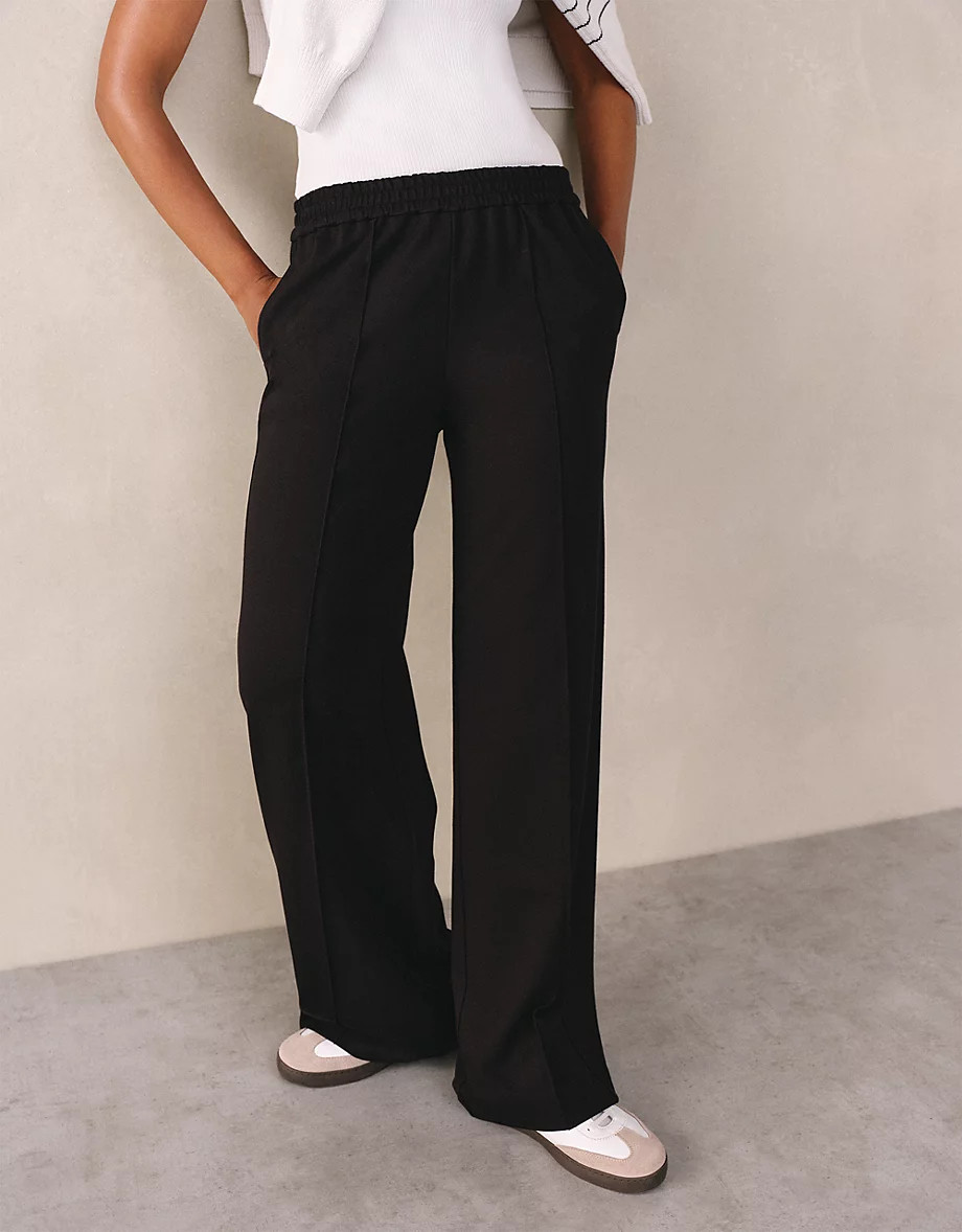 Wide Leg Tailored Track Pants | The White Company UK & ROW
