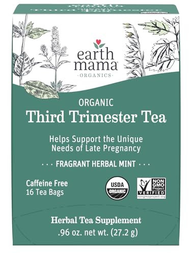 Earth Mama Organic Third Trimester Tea Bags | 100% USDA Organic Herbal Tea for Late Pregnancy Comfort + Childbirth Preparation, 16 Teabags Per Box | Amazon (US)