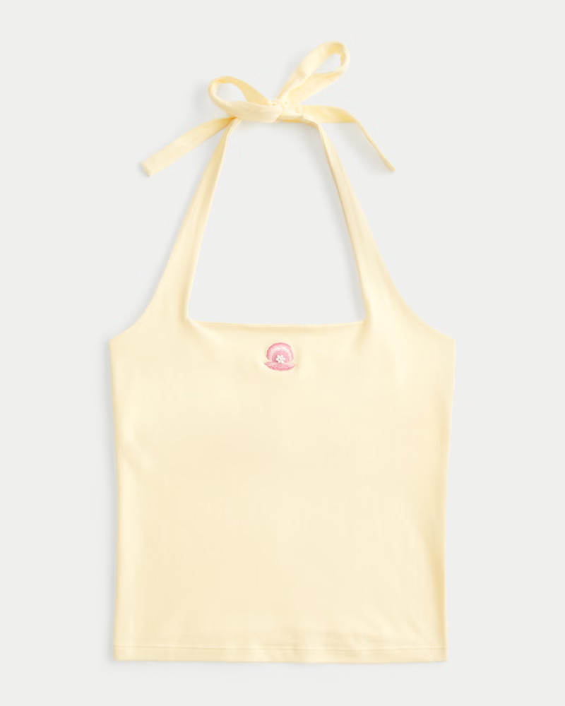 Women's Beaded Graphic Halter Top from Hollister | Hollister (US)