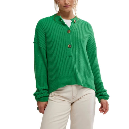 Women's Free People Cocoa Henley Pullover Sweater | Scheels