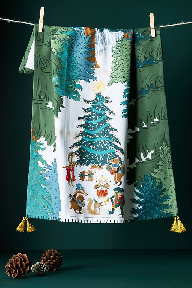 Festive Forest Dish Towel | Anthropologie (US)