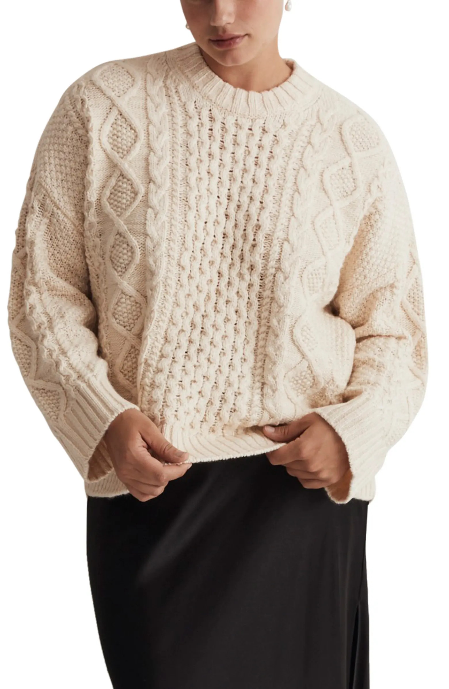 Cable Stitch Oversize Sweater | Nordstrom