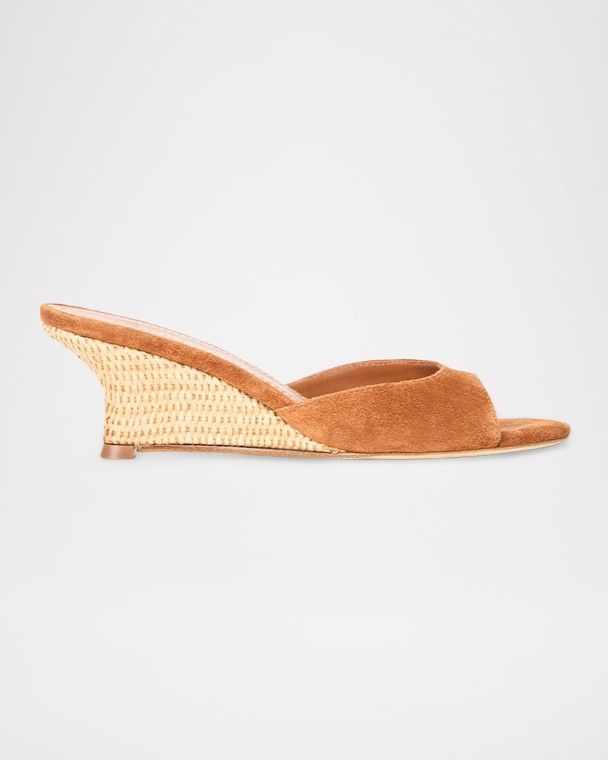 60mm Brigitte Suede Wedge Mules | Neiman Marcus
