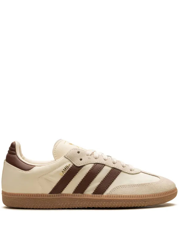 Adidas Samba OG "Cream White/Preloved Brown" Sneakers | Neutrals | FARFETCH UK | Farfetch Global