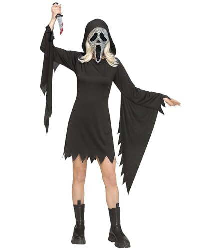 Spirit Halloween Ghost Face Adult Bling Dress Costume | Officially Licensed | Ghost Face Costumes- 1X | Amazon (US)