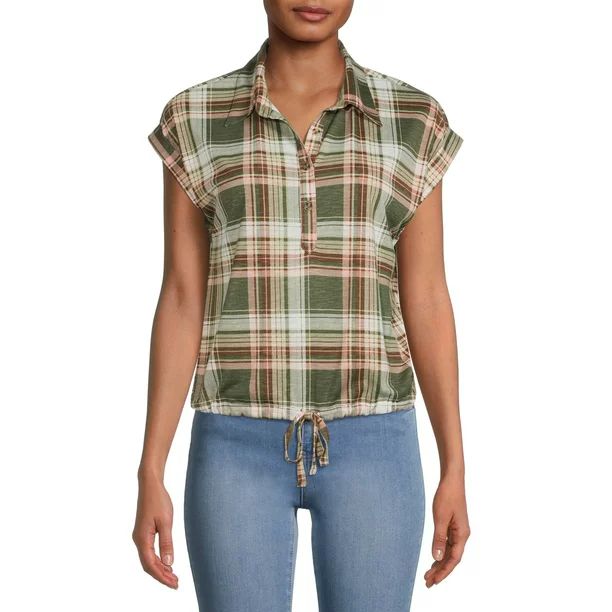 No Boundaries Women's Plaid Shirt | Walmart (US)