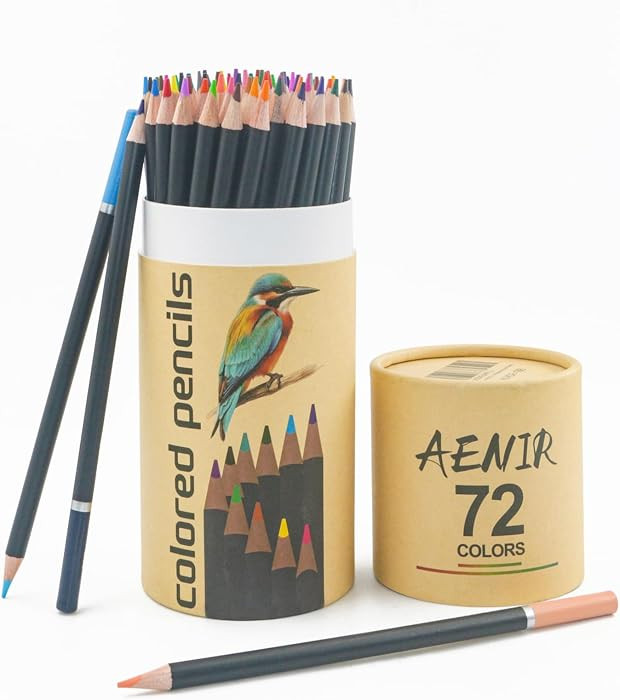 Aenir Colored Pencils for Adults, 72-Color Pencils for Adult Coloring Books | Amazon (US)