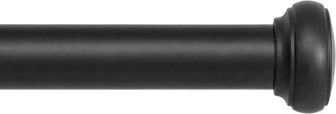 Kenney KN90001 1" Weaver Indoor/Outdoor Rust-Resistant Curtain Rod, 72-144", Black | Amazon (US)