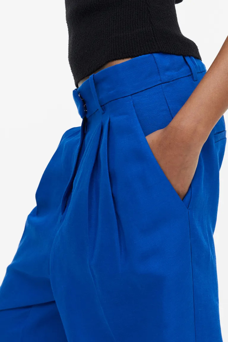 Tapered Linen-blend Pants | H&M (US + CA)