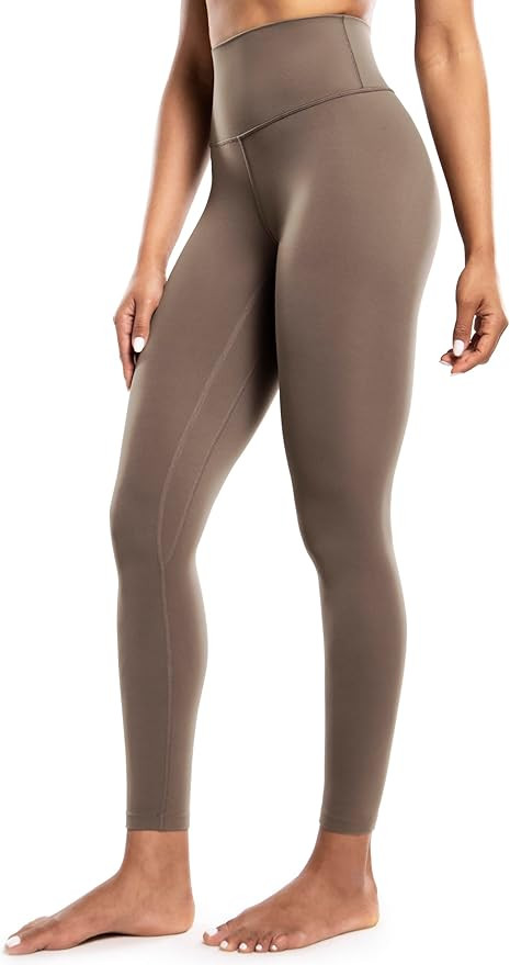 POSHDIVAH Women's Creamluxe Yoga Leggings High Waisted Cream-Feeling Workout Lounge Pants 25" for... | Amazon (US)