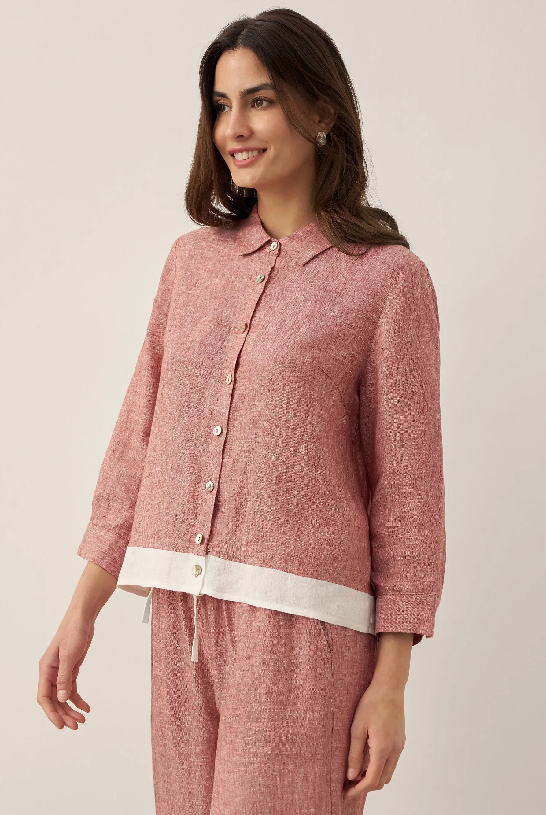 100% Linen Elastic Waist Straight-Leg Trousers JOURDAN | LINTICO