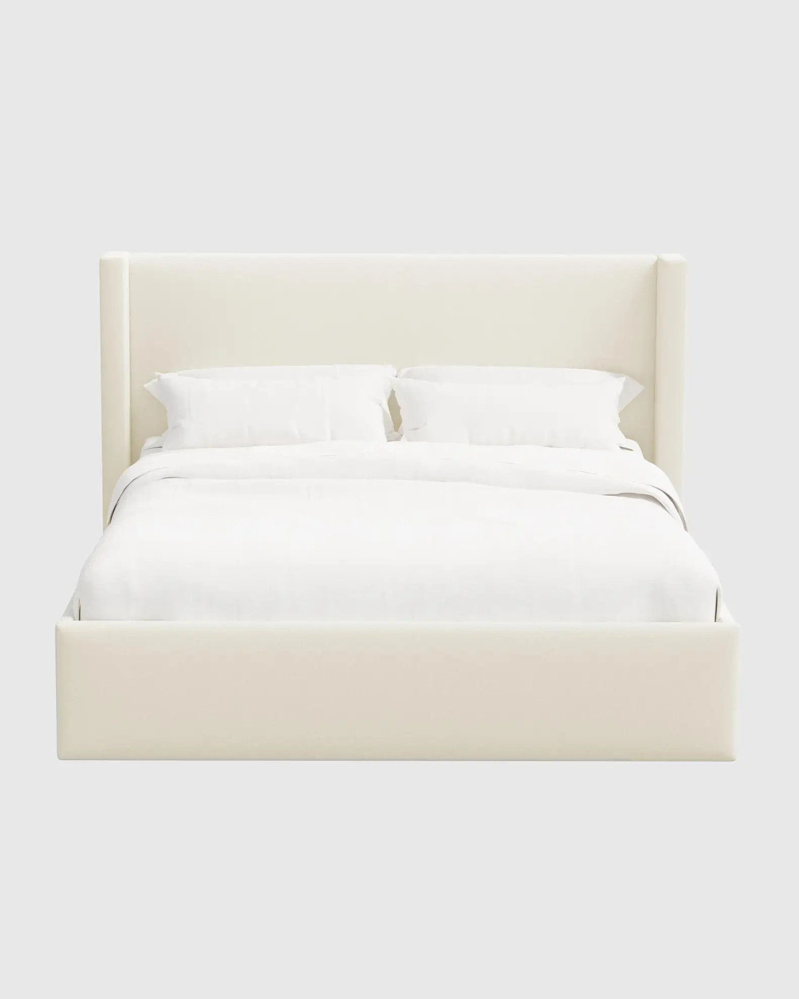 Performance Linen Blend Wingback Bed 40" in Ivory | Quince