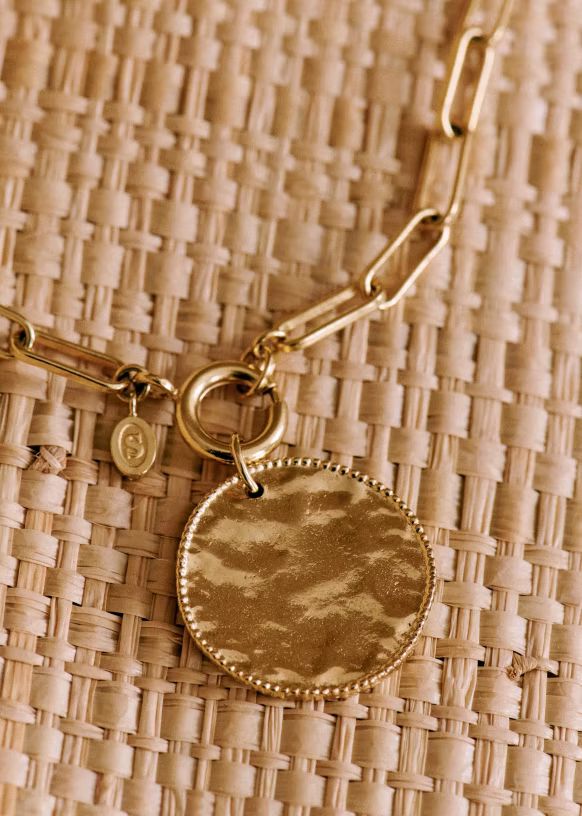 Irma Charm - Golden medal - 3 micron Gold-plated metal - Sézane | Sezane Paris
