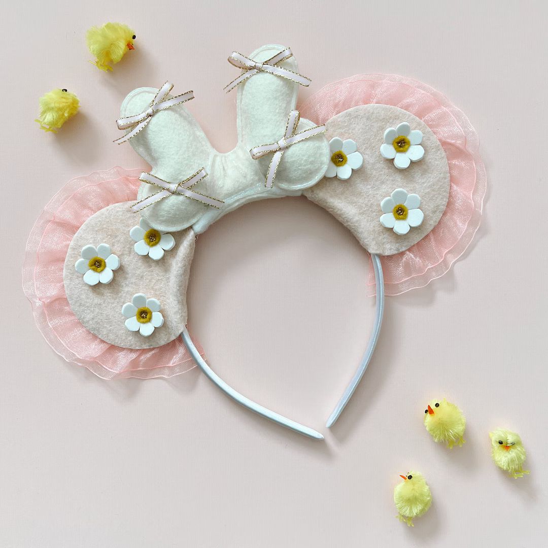Spring Flower Mouse Ears Headband, Giddyupandgrow - Etsy | Etsy (US)
