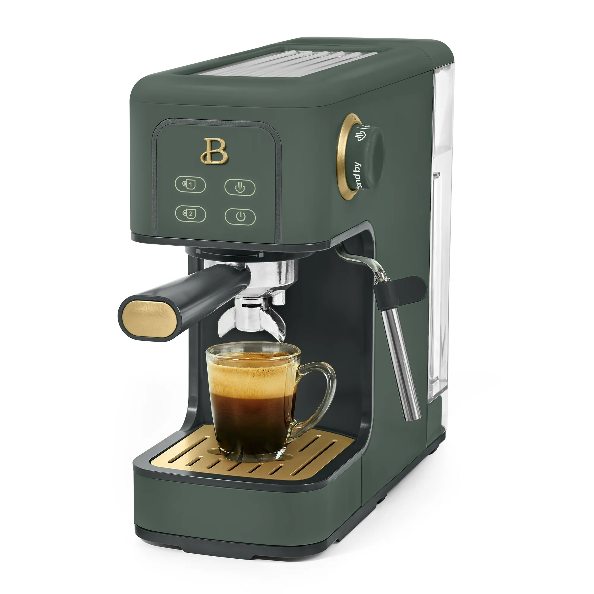 Beautiful Slim Espresso Machine with 20-Bar Pressure, Thyme Green by Drew Barrymore | Walmart (US)