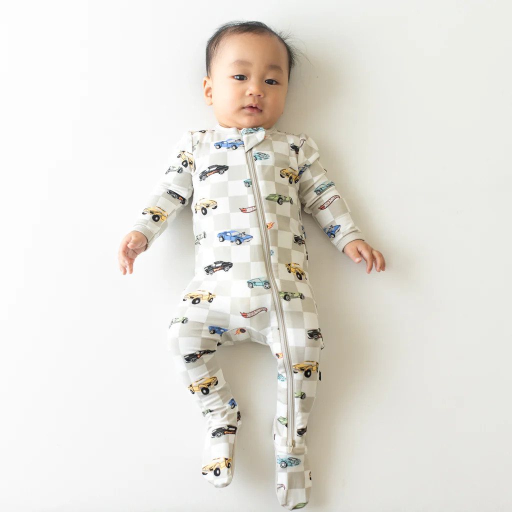Zippered Footie in Fast and Fierce | Kyte Baby
