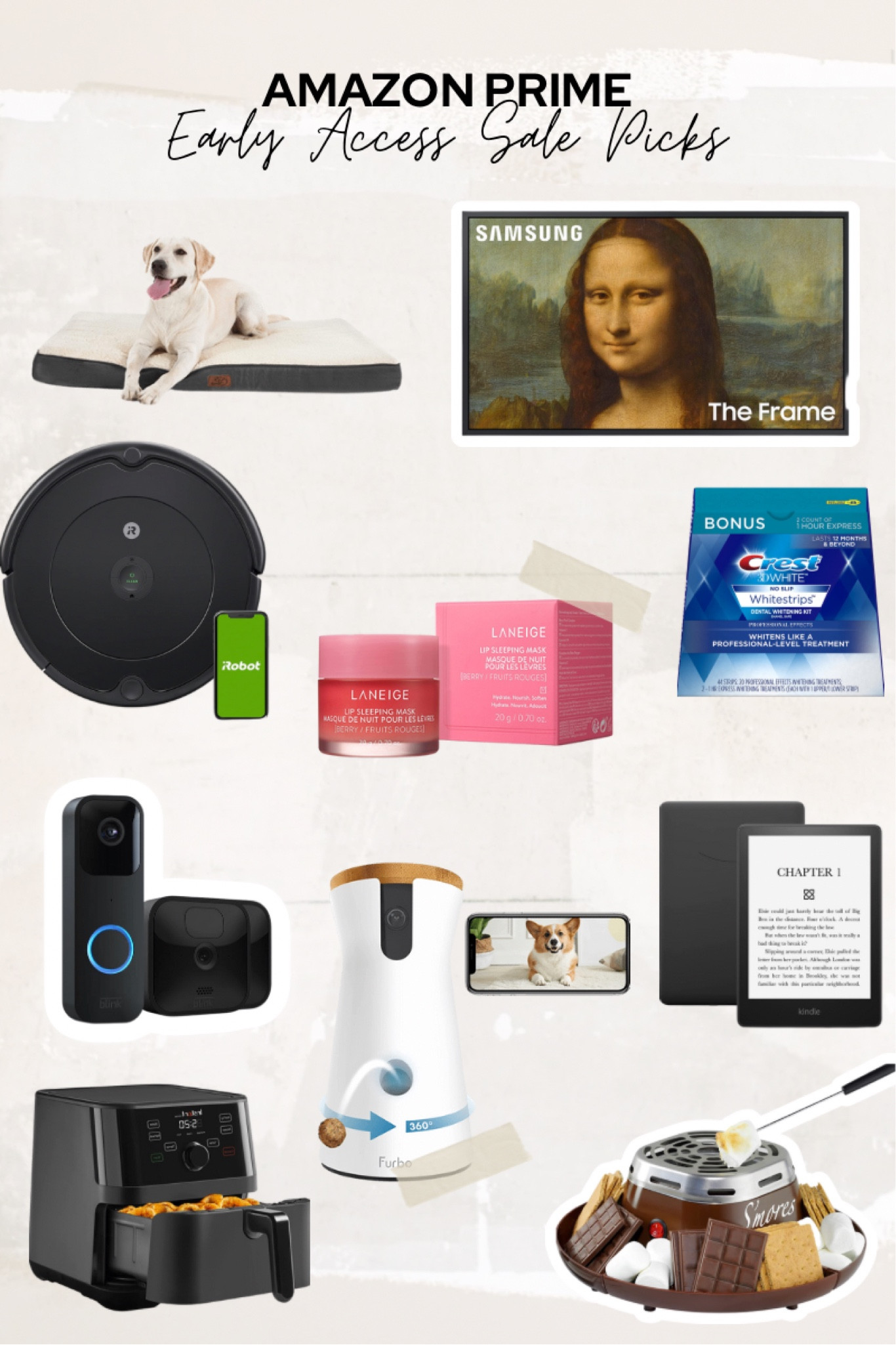 Amazon prime early access sale picks! Frame tv, laneige, furbo, kindle, dog bed, roomba, etc  