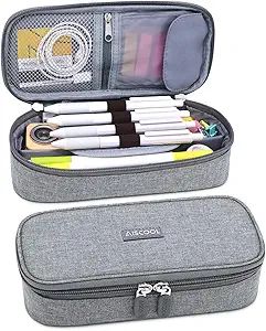 Aiscool Big Capacity Pencil Case Holder Canvas Bag Pen Organizer Pouch Stationery Box Oxford Clot... | Amazon (US)