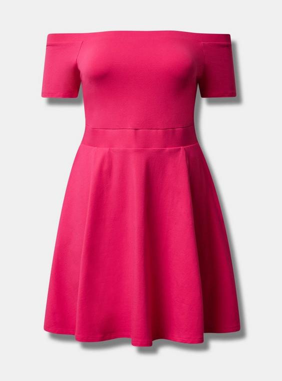 Mini Foxy Off Shoulder Skater Dress | Torrid (US & Canada)