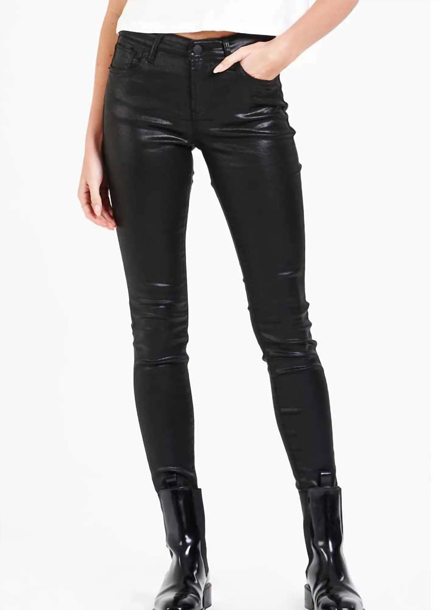 Gisele Skinny Leather Pants In Black | Shop Simon
