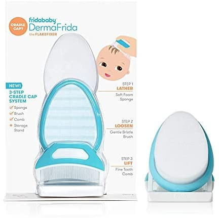 The 3-Step Cradle Cap System by Fridababy | DermaFrida The FlakeFixer | Sponge, Brush, Comb and S... | Amazon (US)