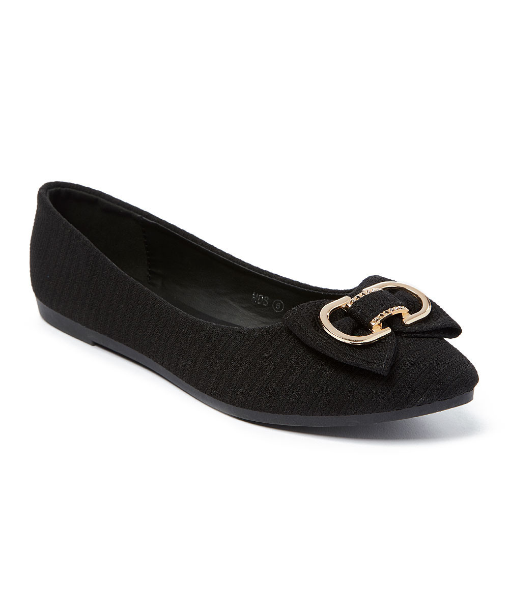 Styluxe Women's Ballet Flats Black - Black Flat - Women | Zulily