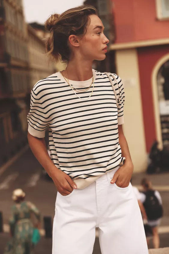 STRIPED KNIT TOP | Zara US