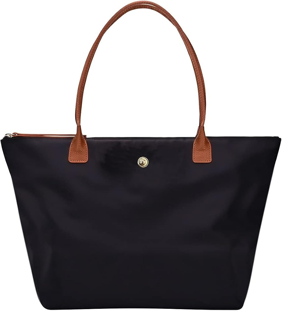 GM LIKKIE Shoulder Tote Bag for Women, Nylon Top-Handle Purse, Foldable Weekend Hobo Handbag | Amazon (US)