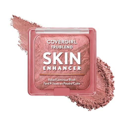 COVERGIRL TruBlend Skin Enhancer Baked Luminous Blush, with Hyaluronic Acid & White Rose Extract, Blends Seamlessly - Rose Latte (Nude with Pink Swirls) | Amazon (US)