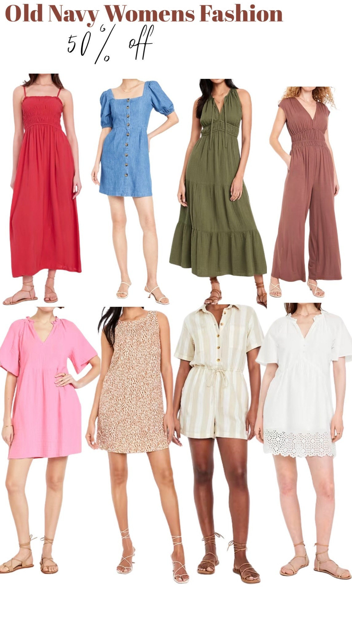 50% Old Navy Memorial Day sale. Women’s dresses. Summer dresses. Vacation style. Resort wear. Trendy summer fashion. Fashion over 30. Style over 30.

#LTKSummerEdit #LTKSeasonal #LTKSaleAlert