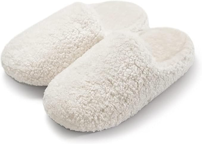 Simple and Elegant Cotton Shoes Thickened Soft Bottom Plush House Slippers Indoor Women's Warm Fe... | Amazon (US)